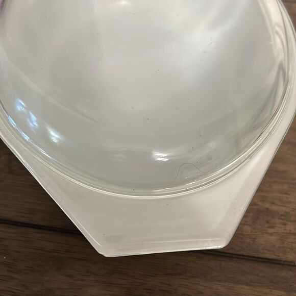 Vintage Pyrex 1958 2 1/2'' Qt 045 hex sign oval casserole with lid - Picture 5 of 9